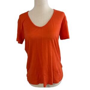 Closed 100% Linen Orange Top Women’s Small Lightweight Summer Tee